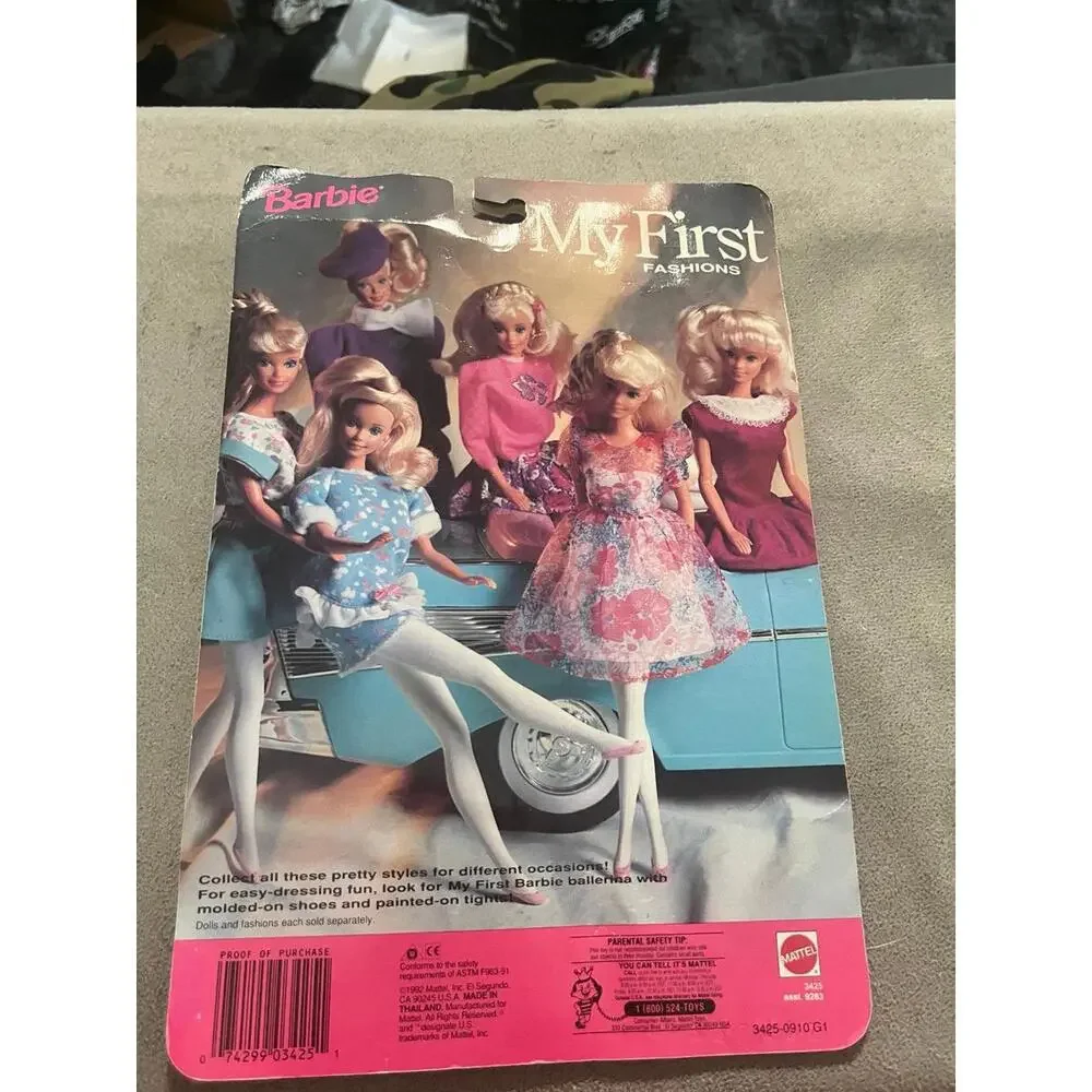 VINTAGE 1992 MY FIRST‎ BARBIE FASHIONS SEALED 3425 BURGUNDY VELVET DRESS RARE